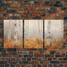 Carregar imagem no visualizador da galeria, Forest Wall Art, Trees Art Print, Nature Art, Canvas Print, Wall Art, 3 Piece Wall Art, Country Wall Art, Office Decor, Above Bed Art
