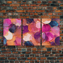Load image into Gallery viewer, Girly Wall Art, Vibrant Wall Print, Abstract Art Print, Canvas Print, Wall Art, 3 Piece Wall Art, Living Room Prints, Office Wall Decor
