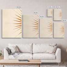 Load image into Gallery viewer, 3 Piece Framed Canvas Wall Art Sun With Rays, Mid Century Modern, Art Deco, Retro Wall Art, Shabby Chic Boho Wall Art for Bedroom
