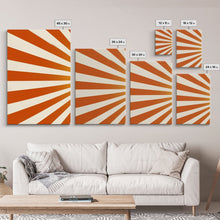 Carregar imagem no visualizador da galeria, Boho Horizontal Sun Print, 3 Piece Art, Triptych Wall Art, Framed Canvas Prints, Yellow Sun Poster, Sunrise Wall Art, Boho Nursery Prints
