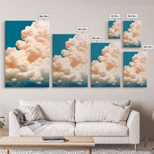 Cargar imagen en el visor de la galería, Cloud Wall Art Triptych 3 Piece Set Blue Wall Art Abstract Art Print Minimalist Wall Art Indigo Art Maximalist Deco Sky Wall Art Sky Print
