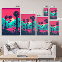 Carregar imagem no visualizador da galeria, California Desert Art, Retro / Vaporwave / Synthwave 80s Vibes 3 Piece Canvas Prints, Game Room Art, Living Room / Bed Room Retro Decor
