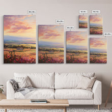 Load image into Gallery viewer, French Countryside Art, 3 Panel Art, Framed Canvas Prints, Extra Large Wall Art, Boho Minimalist Centerpiece Art, Huge Art Painting
