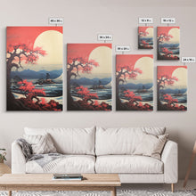 Carregar imagem no visualizador da galeria, Asian Art, Japanese Wall Art, Mountains Print, Sunset Print, Canvas Print, Wall Art, 3 Piece Wall Art, Dorm Room Art, Gaming Wall Decor
