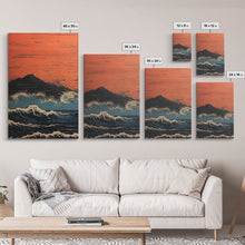 Cargar imagen en el visor de la galería, Japanese Ukiyo-e Ink Block Canvas Prints, Triptych Art, 3 Panel Wall Art, 3 Piece Set, Framed Canvas Art, Wall Decor, Above Couch Art
