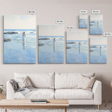 Load image into Gallery viewer, framed ocean art | beach wall art | framed wall art | living room wall decor | abstract landscape art | 3 Piece Art | Triptych Painting
