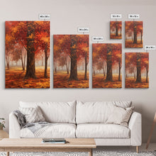 Cargar imagen en el visor de la galería, Fall Decor, 3 Piece Wall Art Set, Autumn Forest Oil Painting Canvas Prints, Fall Decorations, Halloween Art, Fall Forest Landscape Painting
