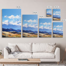 Load image into Gallery viewer, Framed Rocky Mountains 3 Piece Canvas Prints, Rockies Painting, Mountain Landscape Oil Painting, Large Wall Art, Centerpiece Art
