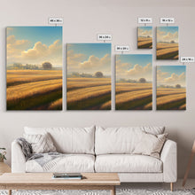 Carregar imagem no visualizador da galeria, A lone tree in a Texas field, Canvas print, Texan art, Prairies, fields and grass, 3 Piece Wall Art, Ready To Hang Canvas Print
