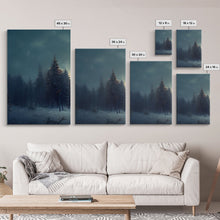Load image into Gallery viewer, 3 Piece Art, Winter Nature Landscape, Framed Canvas Prints, Canvas Art, Large Format Wall Art, Huge Art, Pine Tree Forest Decor
