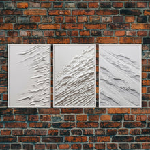 Load image into Gallery viewer, Triptych Framed Canvas Print Wall Art Set of 3 White Textured Effect Abstract Prints Modern Minimalist Wall Art Neutral Decor Impasto Effect
