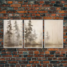 Load image into Gallery viewer, FRAMED Olive Green and Beige Art 3 Panel Set Beach Landscape Painting Framed Wall Art Large Prints Art Framed Landscape Art Print Giclee
