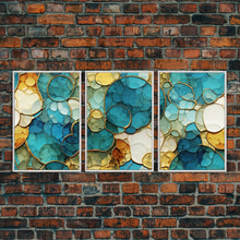 Carregar imagem no visualizador da galeria, Abstract Art Print, Vibrant Wall Print, Canvas Print, Wall Art, 3 Piece Wall Art, Abstract Wall Art, Above Bed Art, Teen Girl Room Decor
