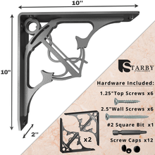 Cargar imagen en el visor de la galería, Folly Beach Heavy Duty Steel Brackets for Shelving
