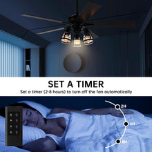 Carregar imagem no visualizador da galeria, 52&quot; Kashmir Traditional Downrod Mount Reversible Ceiling Fan with Lighting and Remote Control
