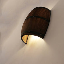 Cargar imagen en el visor de la galería, American vintage country wine barrel wall lamps for restaurant, kitchen aisle, bar
