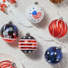 Carregar imagem no visualizador da galeria, Independence Day Bauble Ornaments, 16 Piece Patriotic Tree Decor
