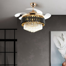 Carregar imagem no visualizador da galeria, Helena Black by Ozarke Smart Fan Chandelier Light
