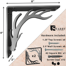Load image into Gallery viewer, Elk Lodge Heavy Duty Steel Brackets for Shelving
