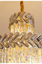 Load image into Gallery viewer, Crystal Cascade Chandelier 39.4&quot; for Staircase, Hall, Living Room, Stairwell
