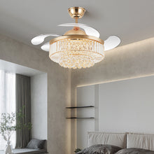 Carregar imagem no visualizador da galeria, Leona by Ozarke Smart Fan Chandelier Light - Modern Lighting Fixtures
