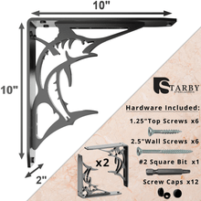 Cargar imagen en el visor de la galería, BillFish Heavy Duty Steel Brackets for Shelving
