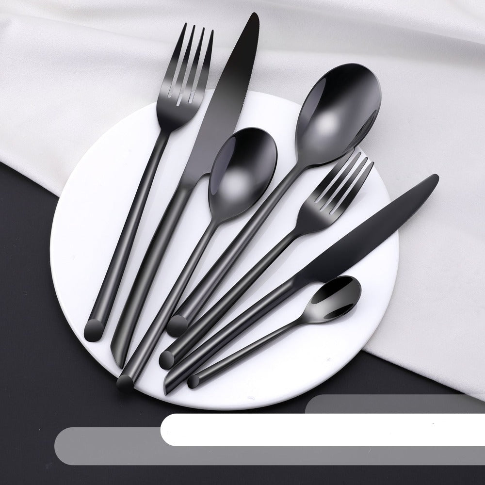 Kaya Black Cutlery Set