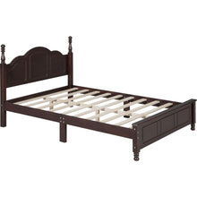 Cargar imagen en el visor de la galería, 3-Pieces Bedroom Sets,Full Size Wood Platform Bed and Two Nightstands-Dark Walnut
