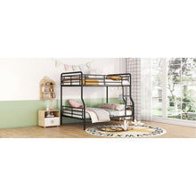 Load image into Gallery viewer, Full XL Over Queen Metal Bunk Bed, Black
