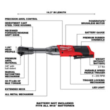 Carregar imagem no visualizador da galeria, Milwaukee 2560-20 M12 FUEL™ 3/8 in. Extended Reach Ratchet
