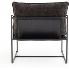 Load image into Gallery viewer, 2 Sets 1 Case, Upholstered hanging armchair with arm pocket metal frame, crushed foam cushions and skin-friendly braid for living room and bedroom. Dark Gray
