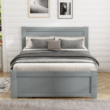 Load image into Gallery viewer, Twin Size Platform Bed With Drawer And Two Shelves, Gray
