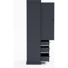 Load image into Gallery viewer, [Assembly Video Provided]77inch Farmhouse Kitchen Pantry, Freestanding Tall Cupboard Storage Cabinet with 3 Adjustable Shelves, 8 Door Shelves, 3 Drawers for Kitchen, Dining Room, Gray
