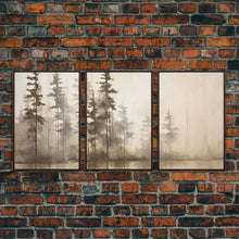 Load image into Gallery viewer, FRAMED Olive Green and Beige Art 3 Panel Set Beach Landscape Painting Framed Wall Art Large Prints Art Framed Landscape Art Print Giclee
