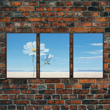 Carregar imagem no visualizador da galeria, Flower Art Print, Cosmos Flower, Minimalist Art, Canvas Print, Wall Art, 3 Piece Wall Art, Ranch House Decor, Living Room Prints, Office Art
