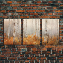 Carregar imagem no visualizador da galeria, Forest Wall Art, Trees Art Print, Nature Art, Canvas Print, Wall Art, 3 Piece Wall Art, Country Wall Art, Office Decor, Above Bed Art
