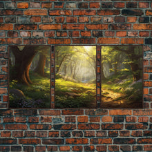 Carregar imagem no visualizador da galeria, Forest Print, Trees Art, Landscape Wall Art, Canvas Print, Wall Art, 3 Piece Wall Art, Nature Prints, Botanical Wall Art, Family Home Decor
