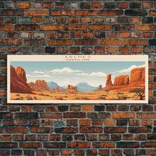 Carregar imagem no visualizador da galeria, Arches National Park, Panoramic Utah Travel Art, National Park Print, Minimalist Travel Art, Midcentury Modern Style Landscape
