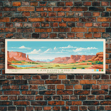 Carregar imagem no visualizador da galeria, Canyonlands National Park, Panoramic Utah Travel Art, National Park Print, Minimalist Travel Art, Midcentury Modern Style Landscape
