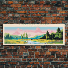 Load image into Gallery viewer, Cuyahoga Valley National Park, Panoramic Ohio Travel Art, National Park Print, Minimalist Travel Art, Midcentury Modern Style Landscape
