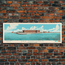 Carregar imagem no visualizador da galeria, Dry Tortugas National Park, Panoramic Florida Travel Art, National Park Print, Minimalist Travel Art, Midcentury Modern Style Landscape
