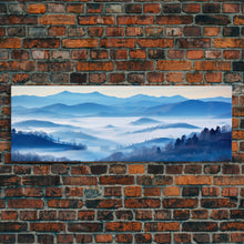 Load image into Gallery viewer, Blue Ridge Mountains Panoramic Wall Art, Bluebridge Mountains National Parkway, Beautiful Cabin Decor, Boho Photography Wall Art Print
