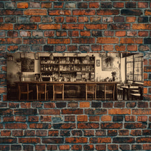 Load image into Gallery viewer, Bar Art, Old Timey Western Bar, Sepia Photography Art, Kitchen Art, Kitchen Wall Art, Home Bar Decor, Bar Cart Art
