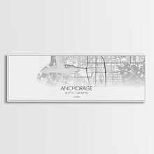 Load image into Gallery viewer, Panoramic Anchorage City Map, Alaska Art, Map Print, Minimalist Wall Art, Canvas Art, Housewarming Gift, Street Map Art, Closing Gift
