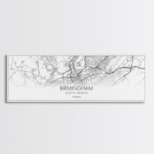 Load image into Gallery viewer, Panoramic Birmingham City Map, Alabama Art, Map Print, Minimalist Wall Art, Canvas Art, Housewarming Gift, Street Map Art, Closing Gift
