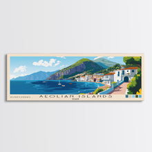 Carregar imagem no visualizador da galeria, Aeolian Islands, Italy Panoramic Print, Vacation Gift, Italy Wall Art, Vacation Wall Art, Vacatation Memories, Beach Decor, Beach Or Lakehouse Art
