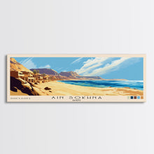 Carregar imagem no visualizador da galeria, Ain Sokhna, Egypt Panoramic Print, Vacation Gift, Egypt Wall Art, Beach Painting, Beach Decor, Large Wall Art, Wood Frame Art
