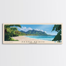 Carregar imagem no visualizador da galeria, Akapa Beach, Cook Islands Panoramic Print, Vacation Gift, Cook Islands Wall Art, Beach Painting, Beach Decor, Beach Or Lakehouse Art
