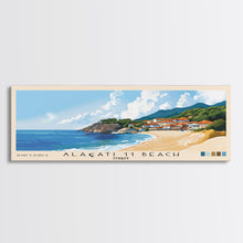 Carregar imagem no visualizador da galeria, Alaçatı 11 Beach, Turkey Panoramic Beach Print, Vacation Gift, Turkey Wall Art, Beach Painting, Beach Decor, Beach Painting
