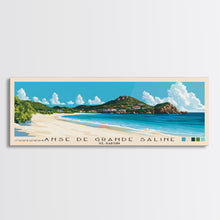Carregar imagem no visualizador da galeria, Anse de Grande Saline, St. Barths Panoramic Print, Vacation Gift, St. Barths Wall Art, Beach Painting, Beach Decor, Large Wall Art, Wood Frame Art
